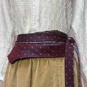 Handcrafted Reworked Silk Tie Belt – Romantic Paisley